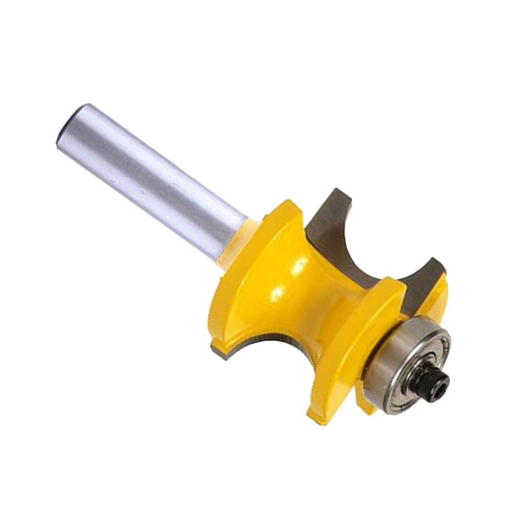 2x Half Round Bullnose Router Bit 5/8 1/2-inch Milling Cutter Tool,8mm Shank