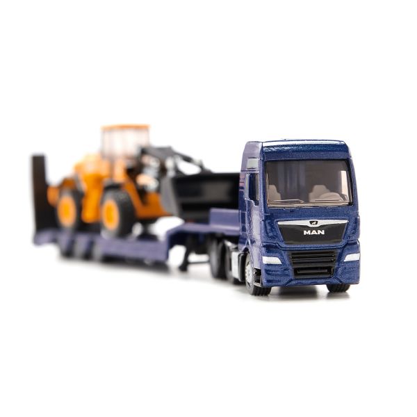 Đồ chơi mô hình SIKU Xe tải chở xe xúc lật 1790