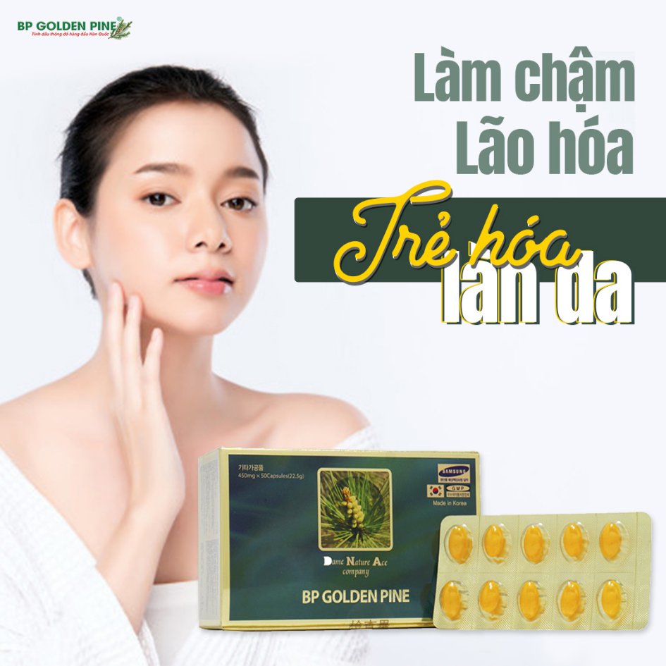 Tinh Dầu Thông Đỏ Hàn Quốc BP Golden Pine, Hỗ Trợ Giảm Mỡ Máu, Ổn Định Huyết Áp, Miễn Dịch - Hộp 5 Vỉ x10v