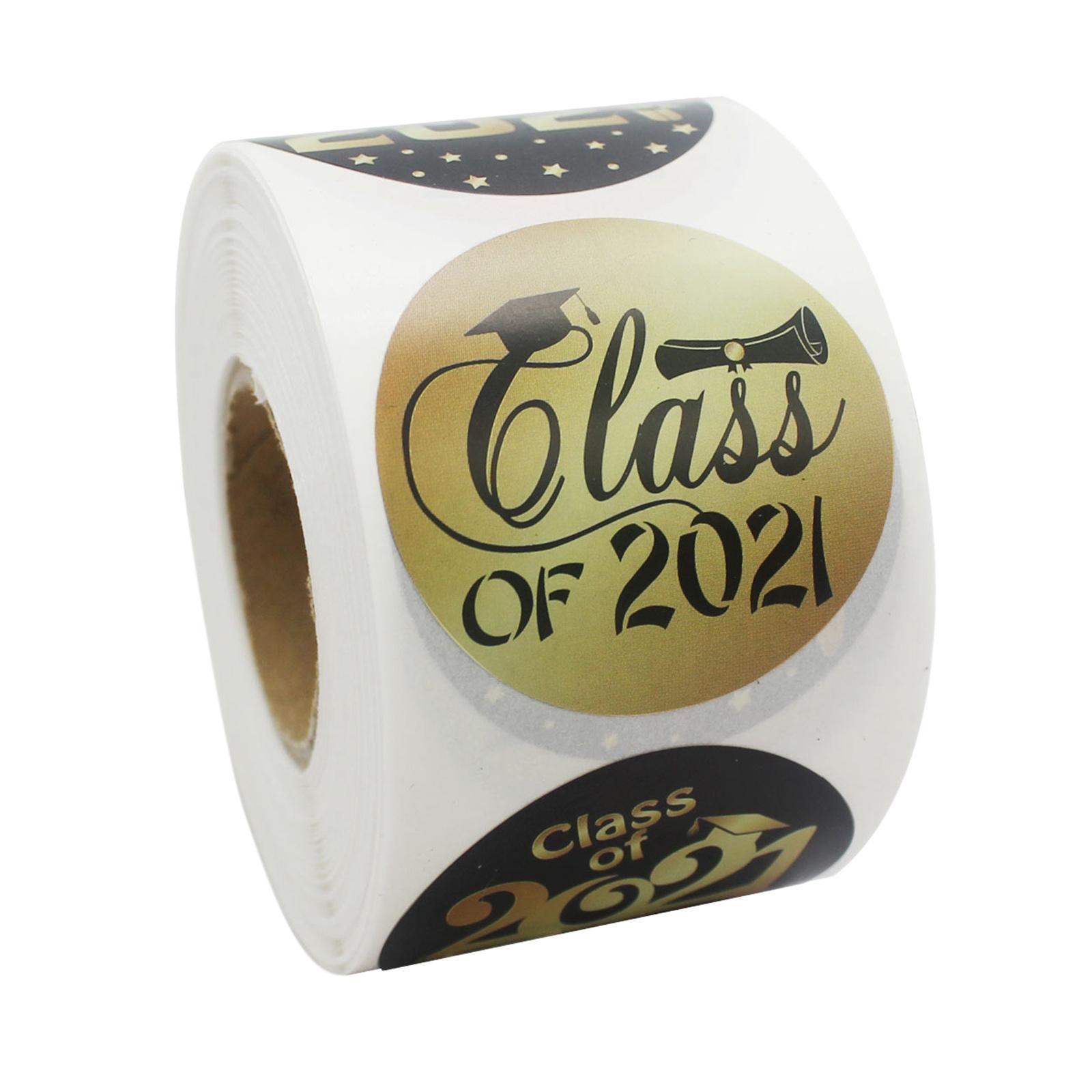 500 Pieces Graduation Sticker DIY Gift Wrap Packaging Stickers Roll Tape Gift Tag Sticker Sticky Label Baking Package Party Label