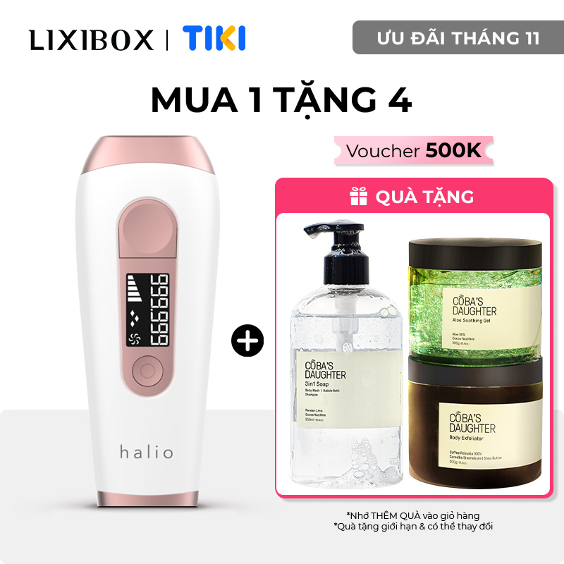 Máy Triệt Lông Vĩnh Viễn Tại Nhà Halio IPL Hair Removal Device 999999 Xung Ánh Sáng