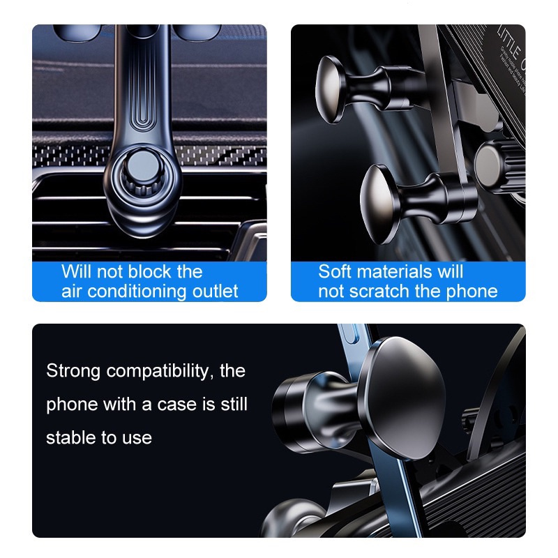 Giá đỡ điện thoại gắn cửa điều hòa không khí xe hơi ô tô car xoay 360 độ tiện dụng 2024 - miếng lót chuột