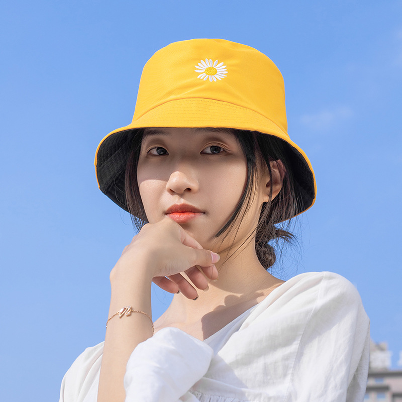 Mũ Bucket Sụp, Nón Bucket Nam Nữ Họa Tiết Hoa Cúc Siêu Xinh Xắn MD07