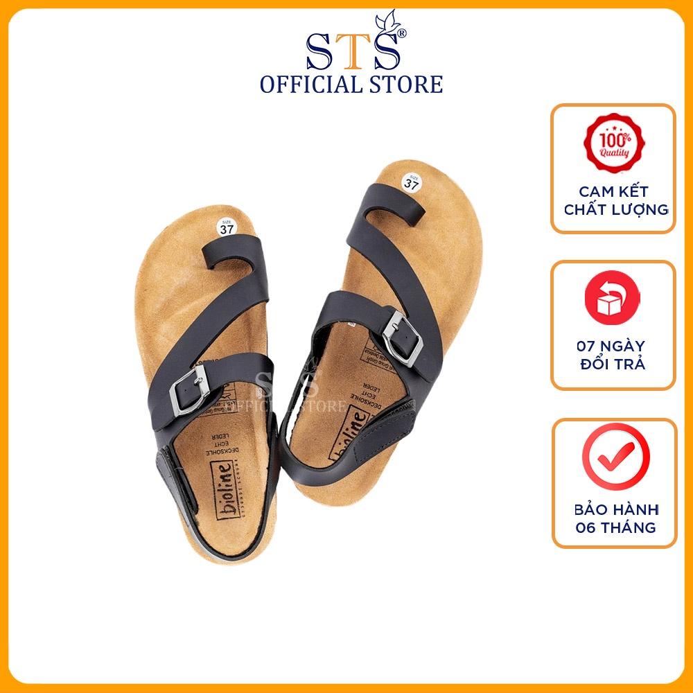 Dép Sandal Đế Trấu Birken xỏ ngón quai chéo đi biển đi chơi Da PU cao cấp hàng xuất khẩu siêu bền STPU24