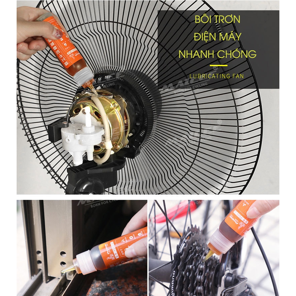 Dầu bôi trơn xe đạp FG01-11 cho sên xích xe đạp, bôi trơn máy móc, chống gỉ sét và mài mòn đa năng đa dụng (dung tích 60ml) - Mai Lee