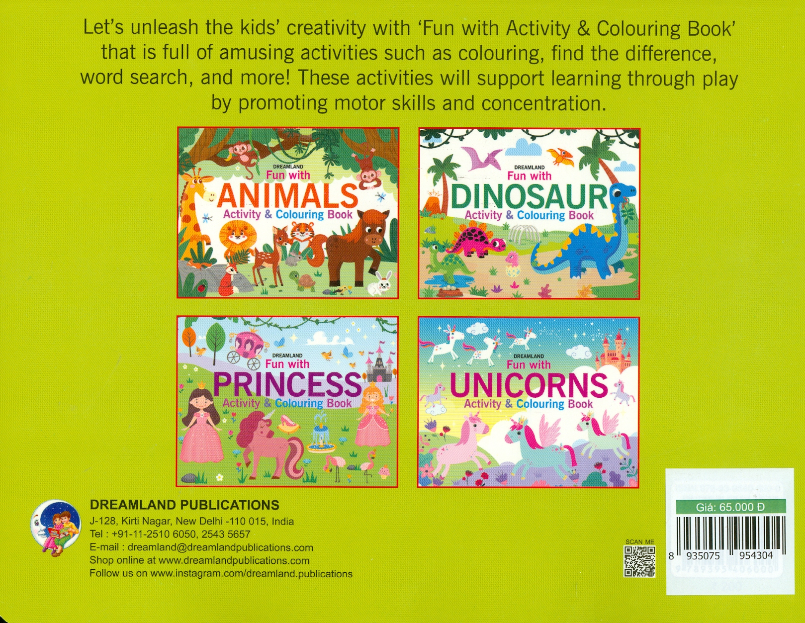 Fun With Dinosaur - Activity And Colouring Book (Sách Tô Màu Cho Trẻ Em - Vui Cùng Khủng Long )