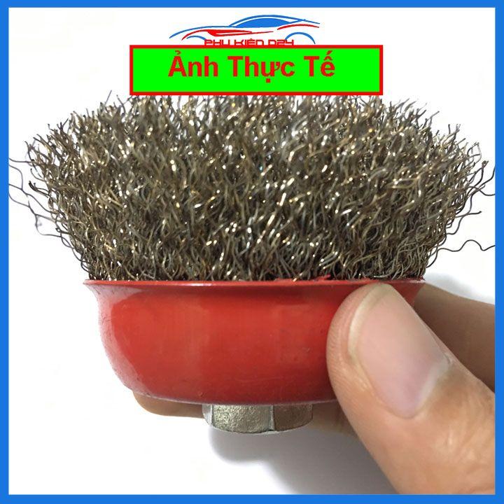 Bát mài, đánh gỉ sắt thép đế đỏ ren M10 đường kính 7cm
