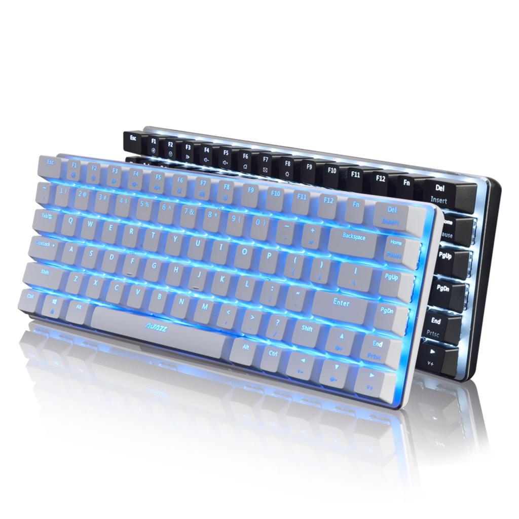 Gaming Keyboard Mechanical Wired Keyboard Backlight keyboard 82-Keys White - intl