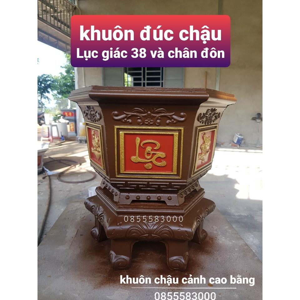 Khuôn đúc chậu cảnh lục giác 38 và chân đôn