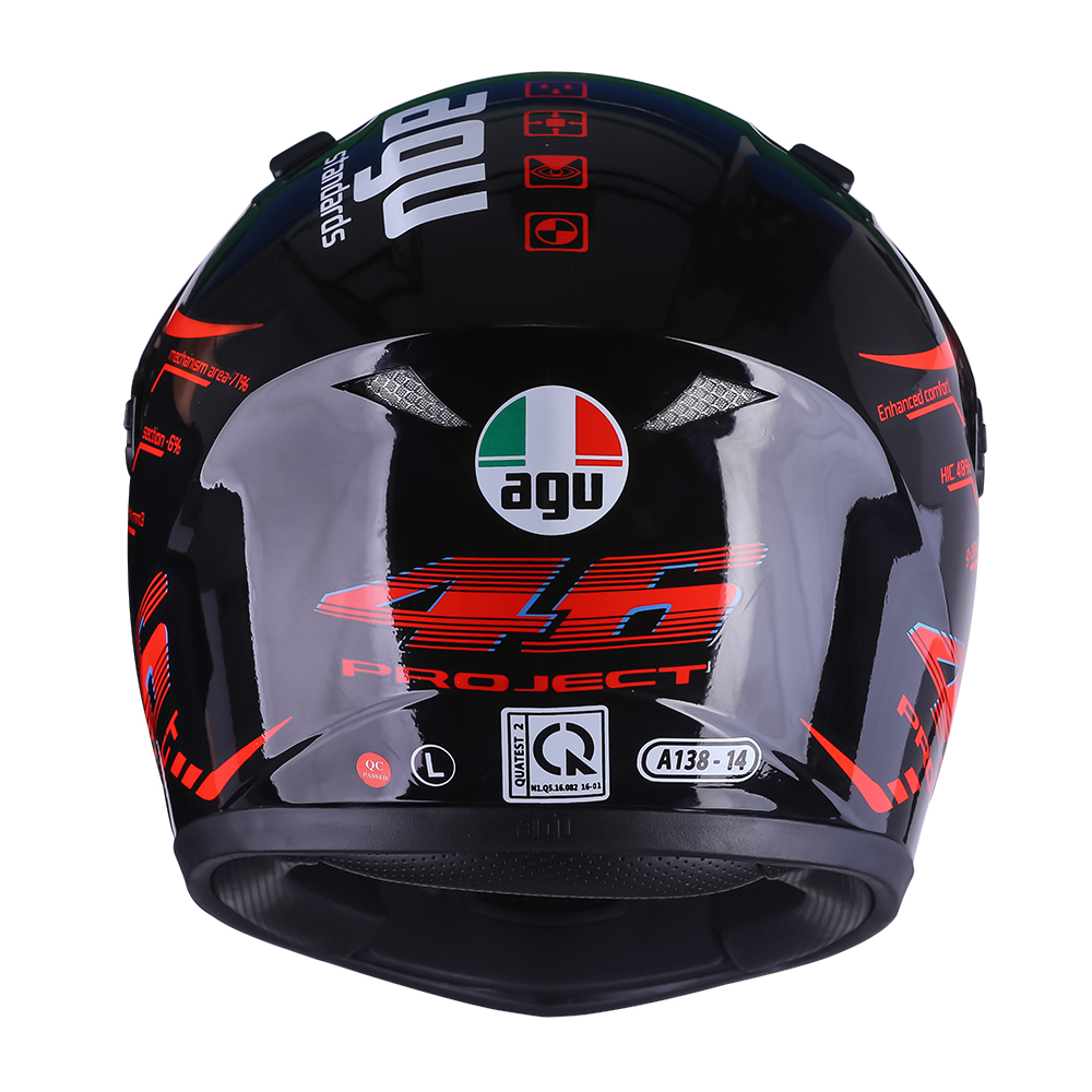 Mũ Bảo Hiểm Đẹp Fullface AGU Tem 14 + Khăn Ninja + Tặng kèm túi đựng nón chống trầy