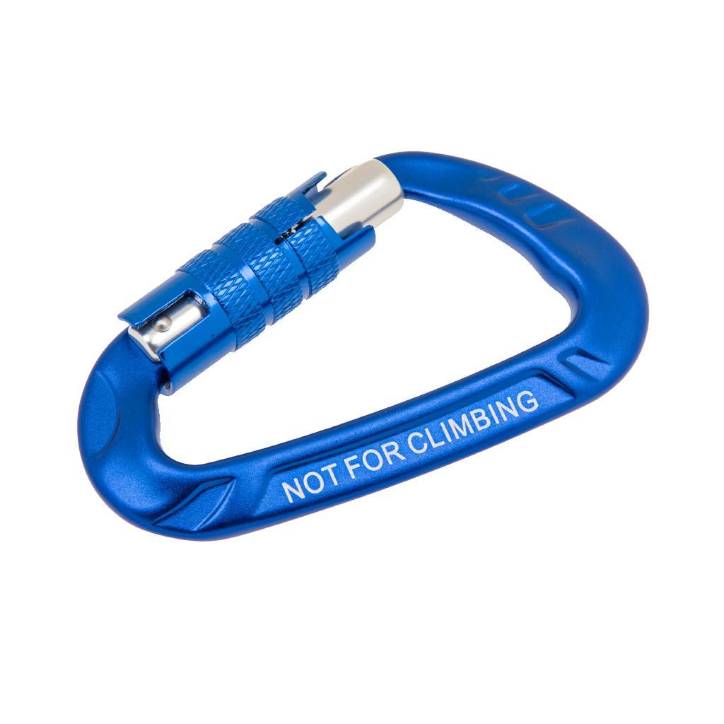 12KN Keychain Carabiner Camping Hammock Screwgate Locking Hook Buckle Clips