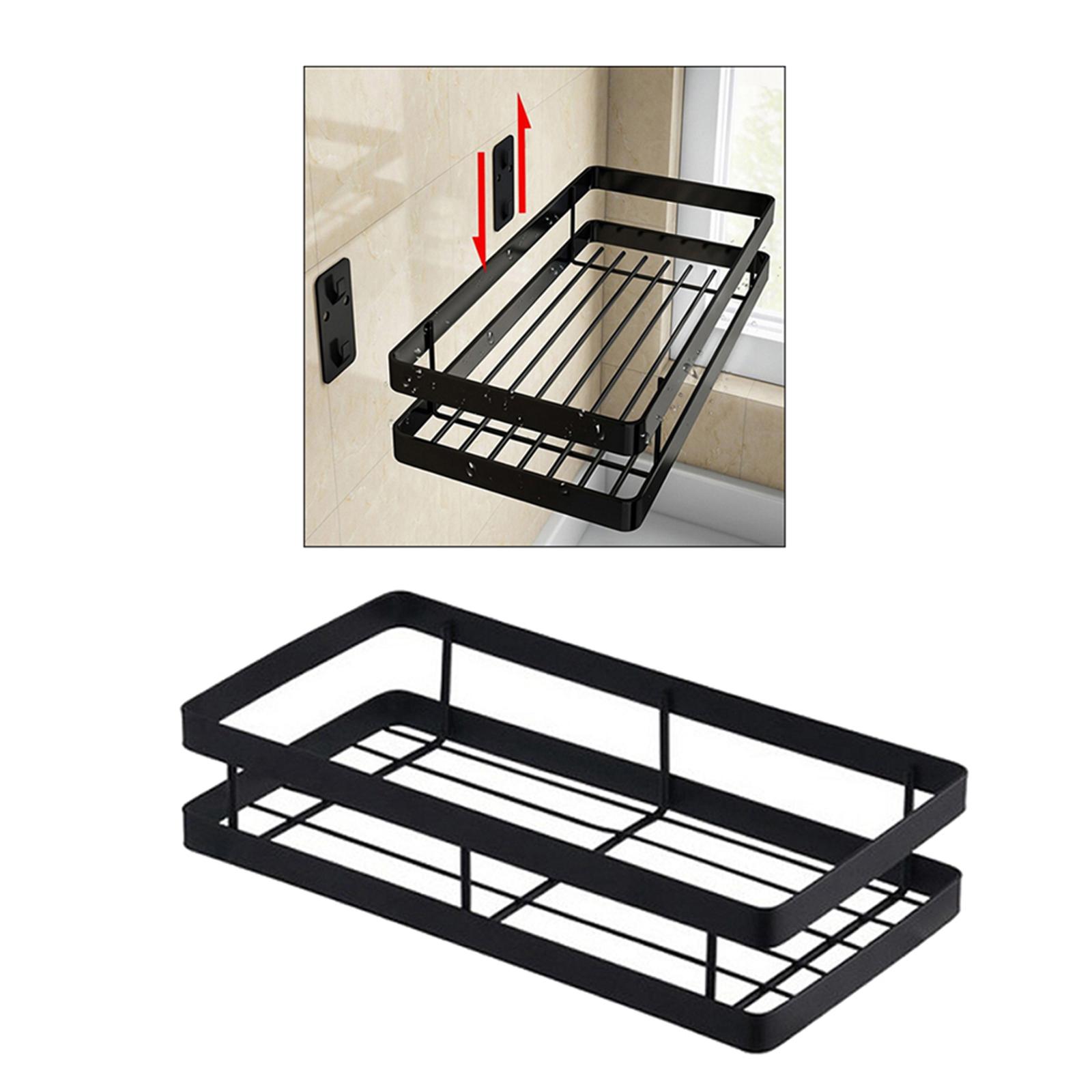 Heavy Duty Metal Shower Caddy Basket Shelf Kitchen Wall Rack Organizer 25cm