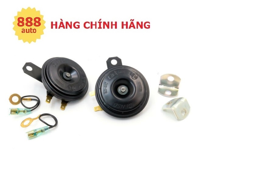 Còi đĩa DENSO chính hãng 12V, 2 giắc, phù hợp nhiều dòng xe ô tô, xe máy