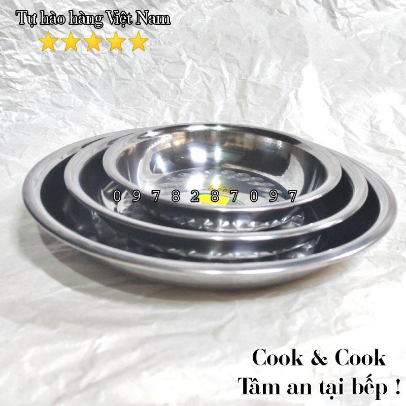 khay tròn inox, mâm tròn inox đủ size 20, 22, 24, 26, 28, 30 cm đựng hoa quả, thực phẩm