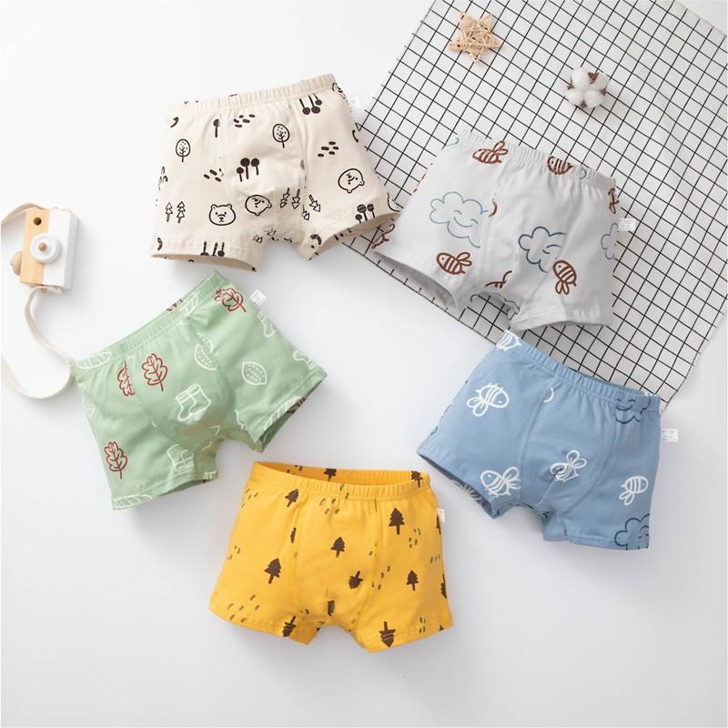 Set 5 quần chip đùi cotton cho bé trai hàng nhập cao cấp