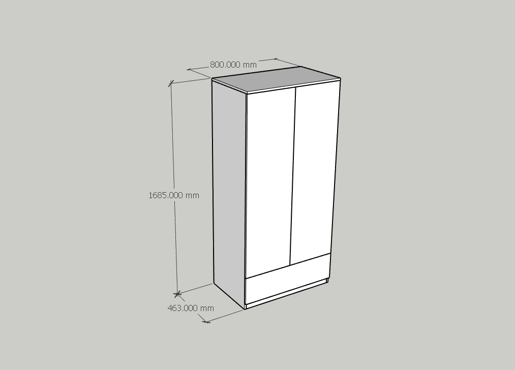 [Happy Home Furniture] SALY ,  Tủ quần áo cửa mở - 1 ngăn kéo ,  80cm x 48cm x 168cm ( DxRxC), TCM_005