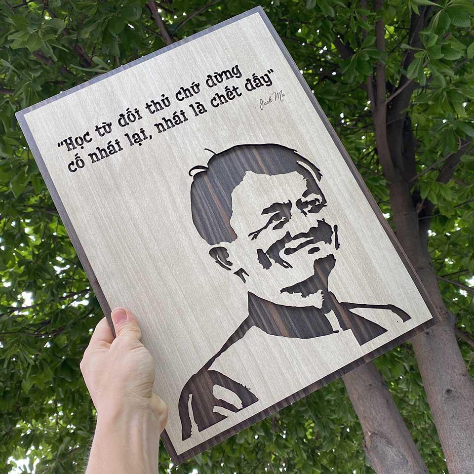 Tranh gỗ tạo động lực mã TBIG046 - "Học từ đối thủ chứ đừng cố nhái lại, nhái là chết đấy"