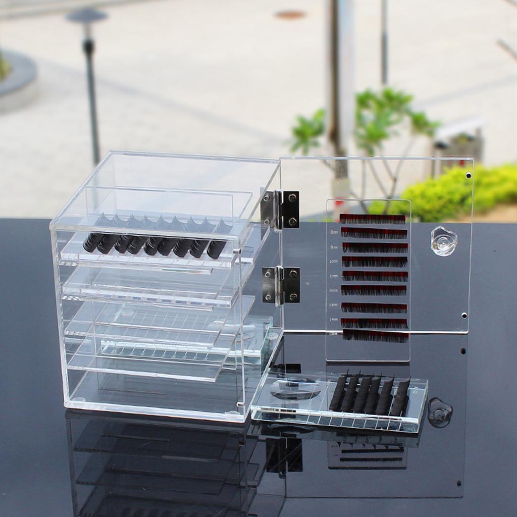 Acrylic 10 Tier False Eyelash Display Storage Case Organizer Glue Pallet Box