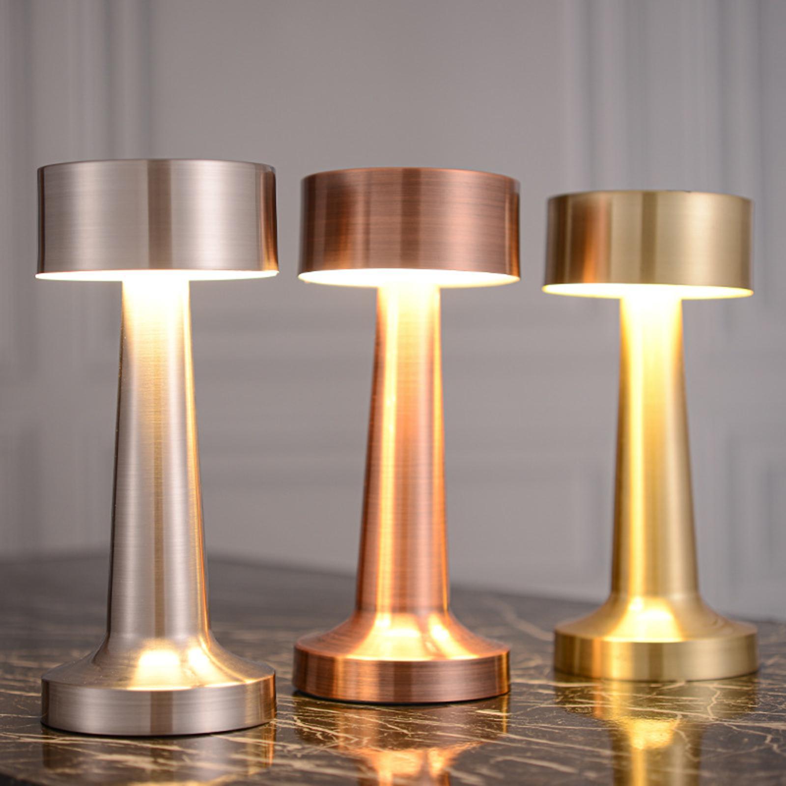 Dimmable Industrial Table Lamps with USB Ports & Touch , Bedside Nightstand Desk Lamps with Shades for Bedroom Dorm Living Room Club