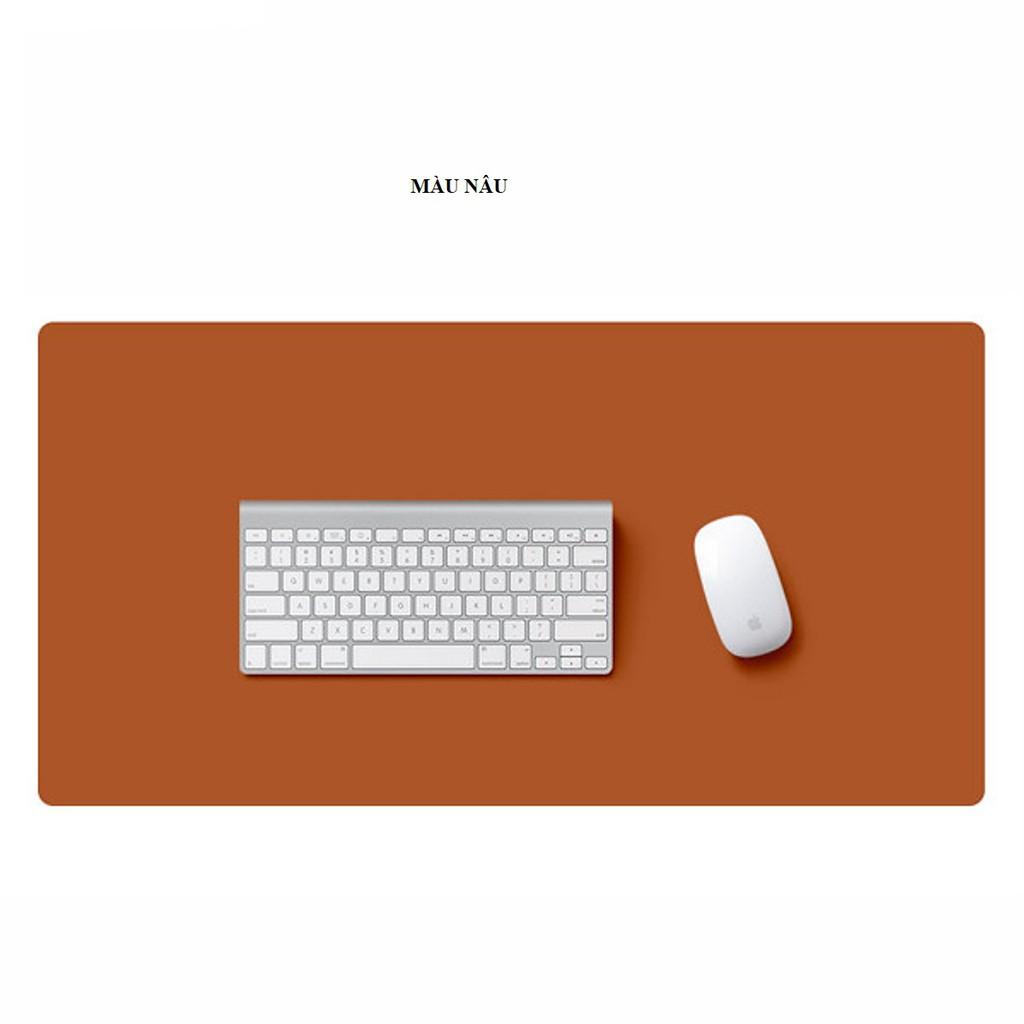 Deskpad Lót Chuột Mouse Pad, Thảm Da Lót Bàn Làm Việc Cỡ Lớn Chống Thấm Nước Nhiều Màu