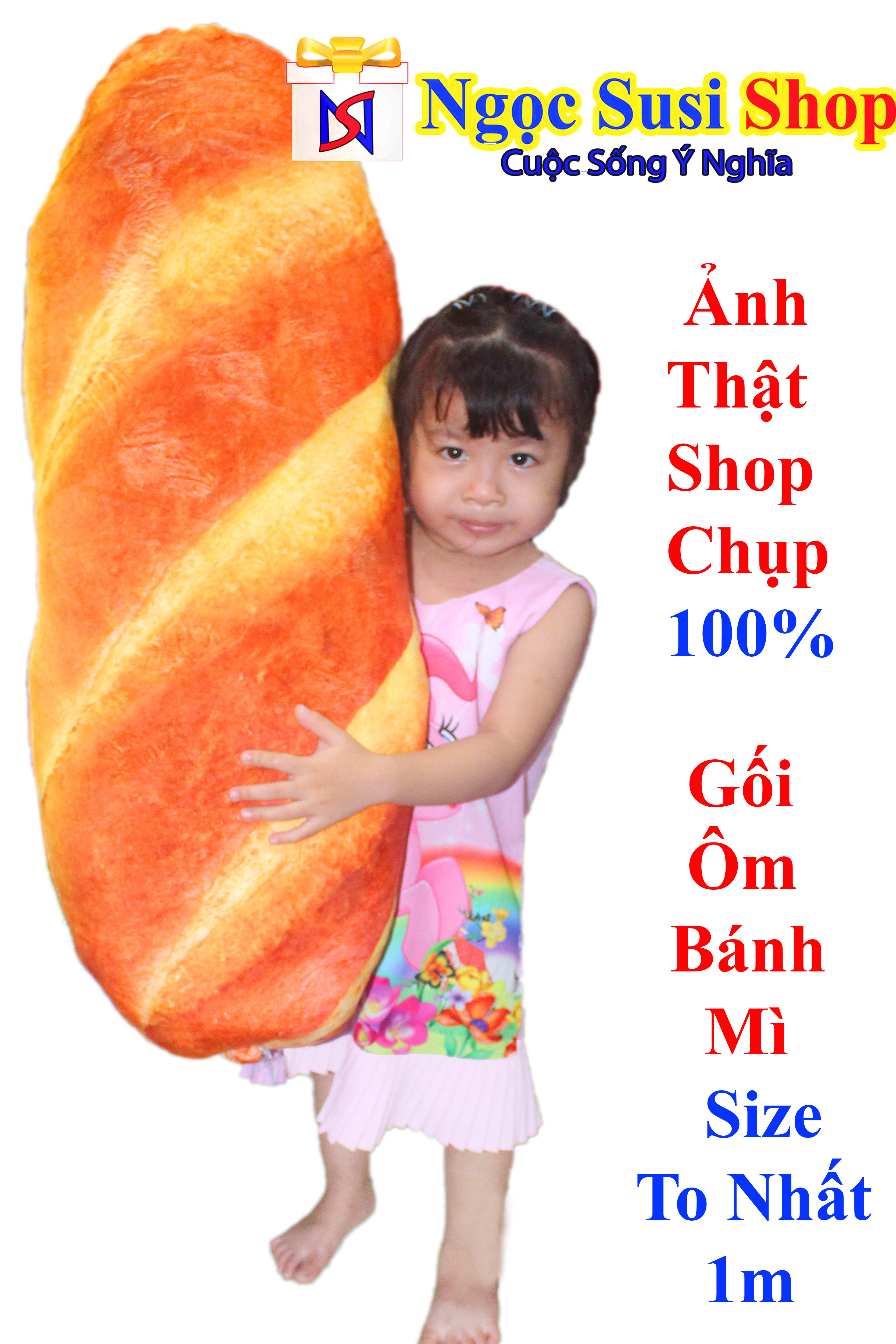 GỐI ÔM BÁNH MÌ 3D SIÊU TO KHỔNG LỒ