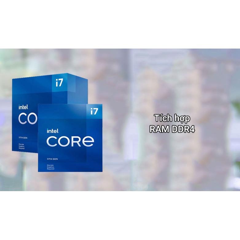 CPU i7-11700F (2.5GHz turbo up to 4.9Ghz, 8 nhân 16 luồng, 16MB Cache, 65W) - Socket LGA 1200 - Hàng Chính Hãng