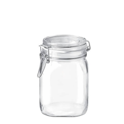 Hũ thủy tinh nắp cài Bormioli Rocco Fido 1L – Kín hơi, bảo quản thực phẩm cao cấp Ý