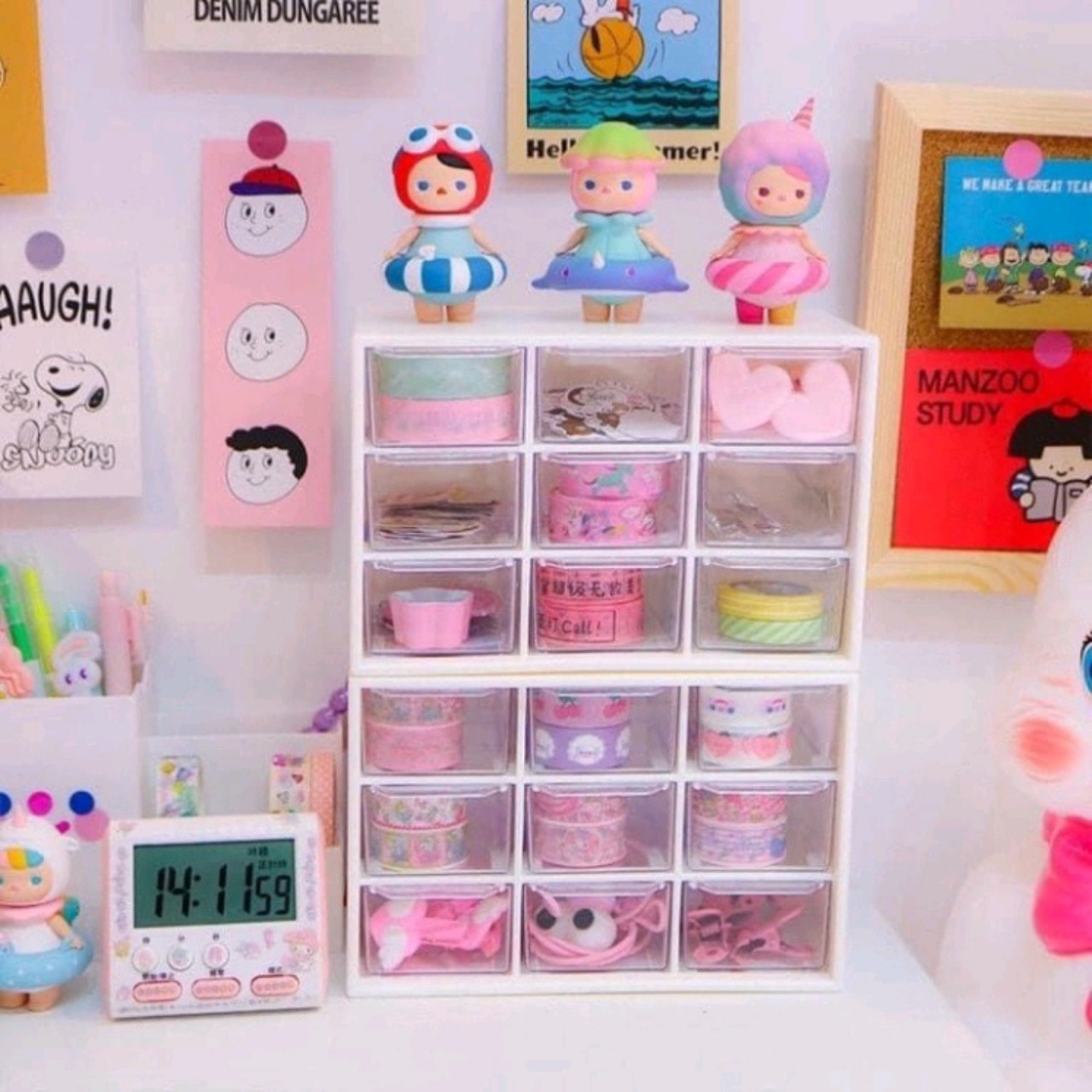 Kệ đựng đồ mini 9 ngăn siêu xinh