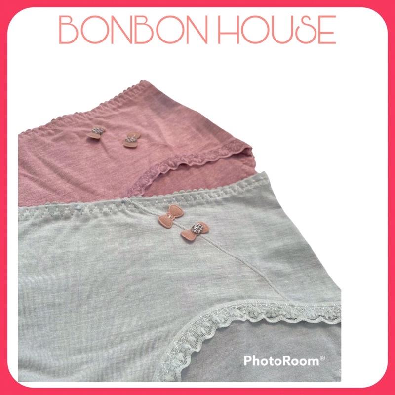 Quần Lót Thun Cotton Phối Nơ Viền Ren Cao Cấp