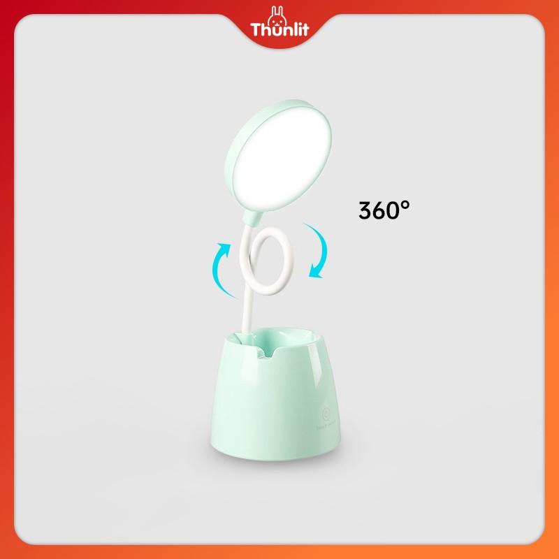 Đèn bàn màu xanh lá cây 8W 4000mAh có thể sạc lại bằng USB có thể thay đổi 3 nhiệt độ màu