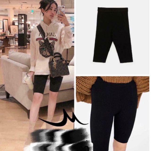 Quần legging lửng nữ ngố 4 túi co giãn 4 chiều