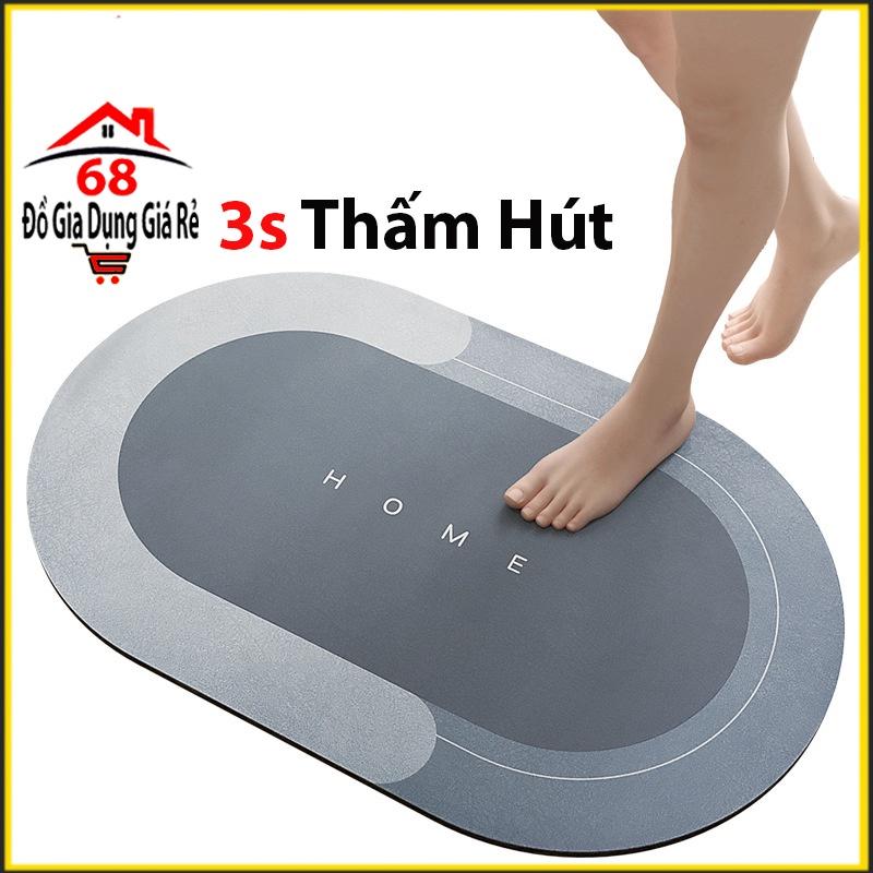 Thảm lau chùi chân siêu thấm hút nước 4 lớp để cửa chống trượt chất liệu dẻo mềm mại