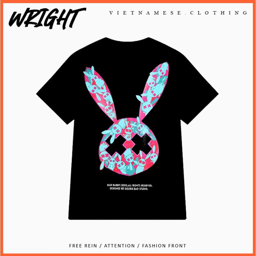 Áo Phông Bad Rabbit Áo Thun Thỏ Unisex Nam Nữ Form Rộng Tay Lỡ Wright Mẫu Hot 2021 S - 3XL Ulzzang Hot Cá Tính