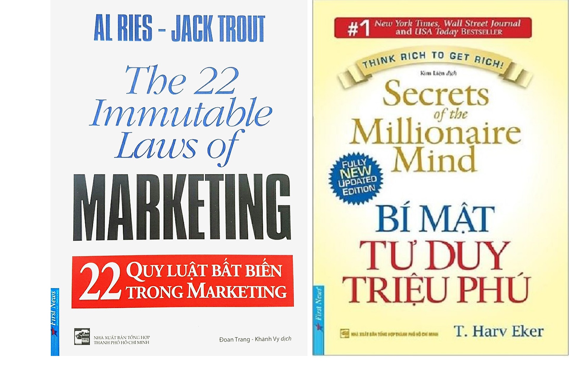 Combo 2 Cuốn Sách: 22 Quy Luật Bất Biến Trong Marketing + Bí Mật Tư Duy Triệu Phú