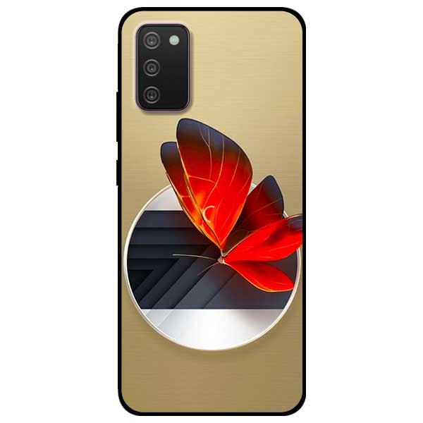 Ốp lưng dành cho Samsung Galaxy A02s mẫu Vòng Tròn Bướm Đỏ