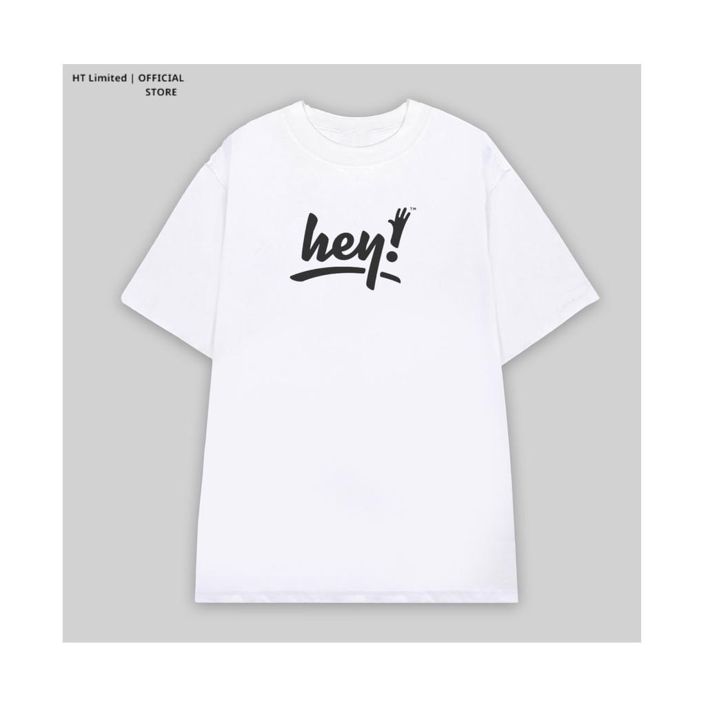 Áo thun thiết kế Unisex họa tiết Hey basic local brand, Cotton Cao Cấp 100%