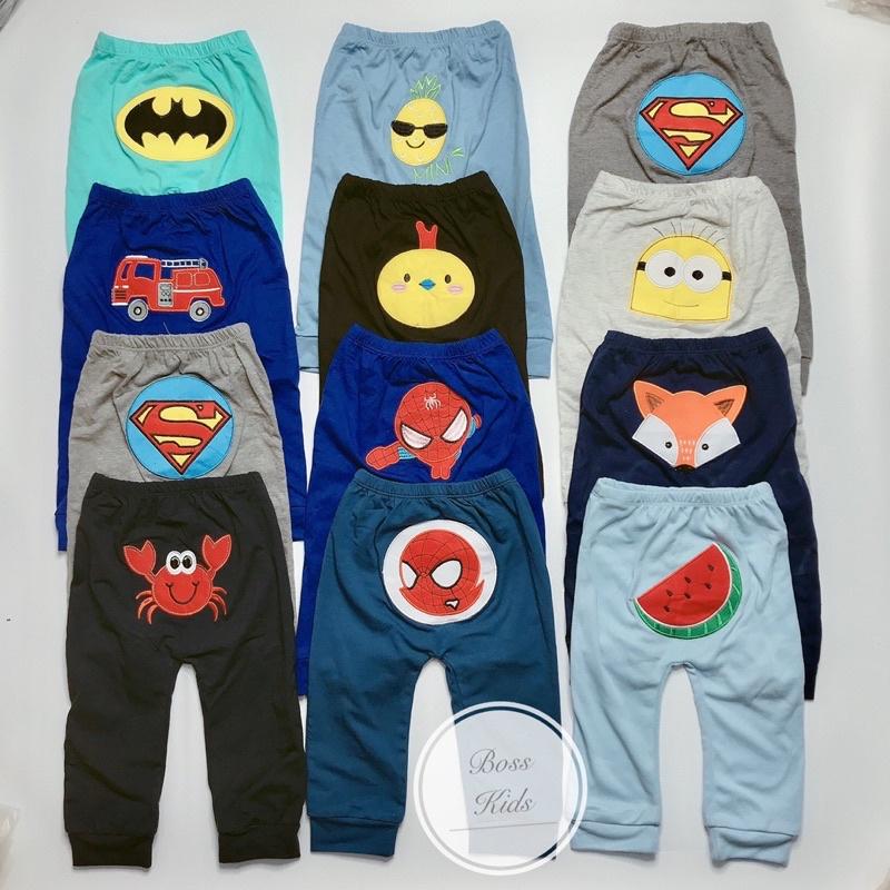 Quần Dài cotton thêu Mông thú chất cotton xuất hàn mềm mịn thấm mồ hôi. Quần dài Mông thú cho bé trai/bé gái