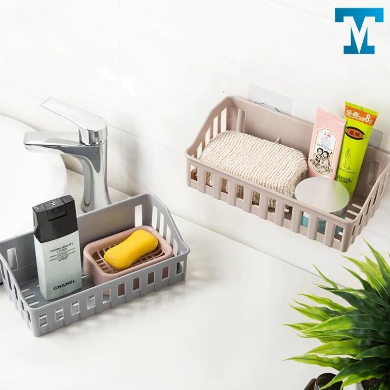 Kệ Dán Tường Chữ Nhật, để mỹ phẩm, gia vị, phù hợp mọi vị trí trong nhà
