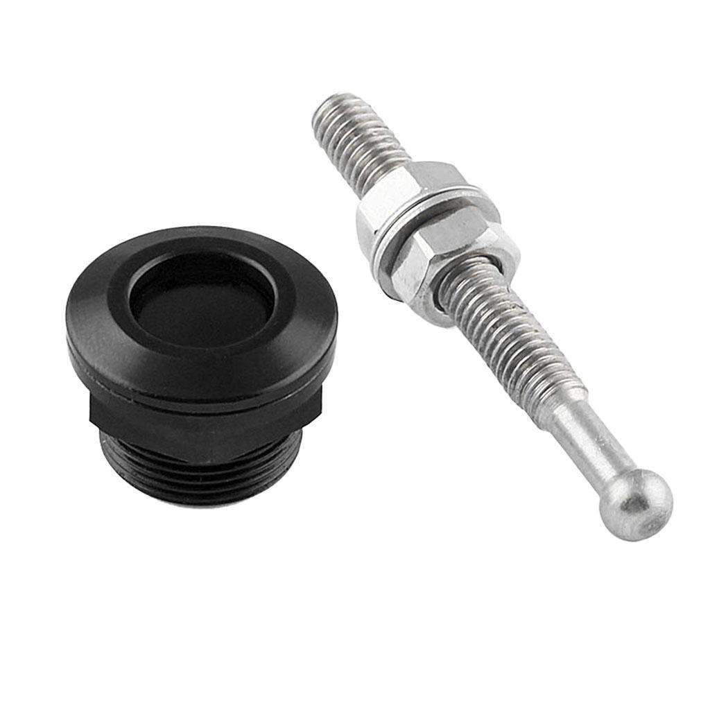 2Pcs 22mm Quick Release Latch Fastener Hood Push Button Billet Pins Lock+Screw