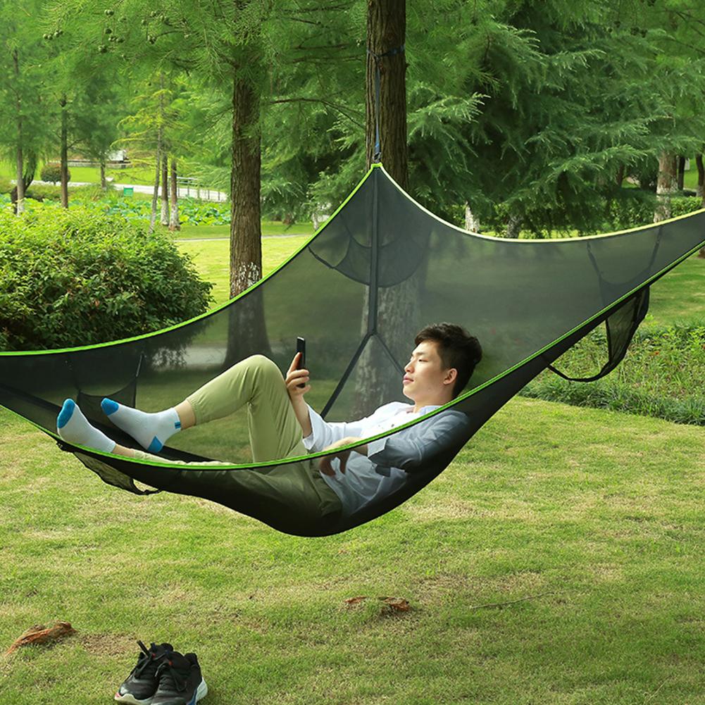 Võng Cắm Trại Ngoài Trời Gấp Di Động Tam Giác Thảm Võng Treo Giường Trên Không Thảm Cây Nhà Đi Bộ Đường Dài Cắm Trại Phụ Kiện