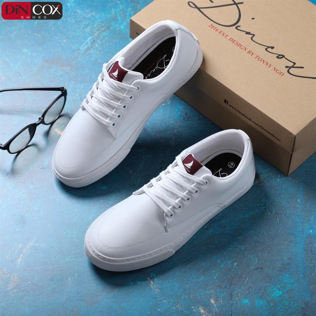 Giày Sneaker Da Nam DINCOX D06 Thể Thao, Năng Động Full/White