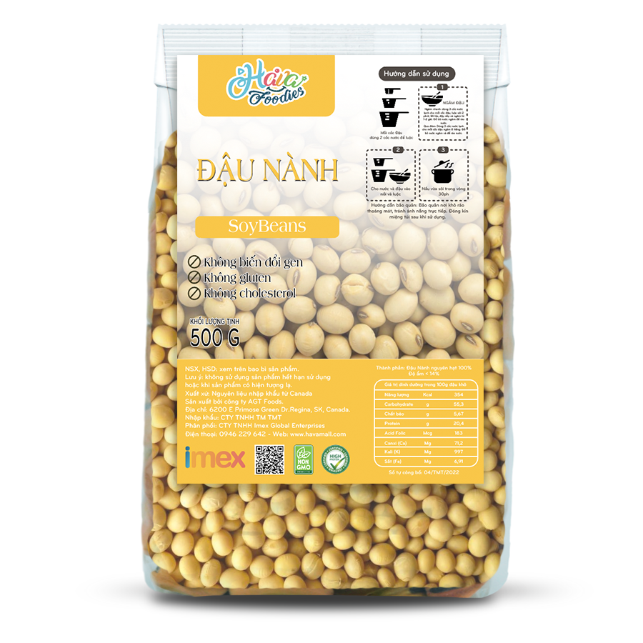 Đậu Nành Nguyên Hạt Havafoodies 500g – Soy Bean