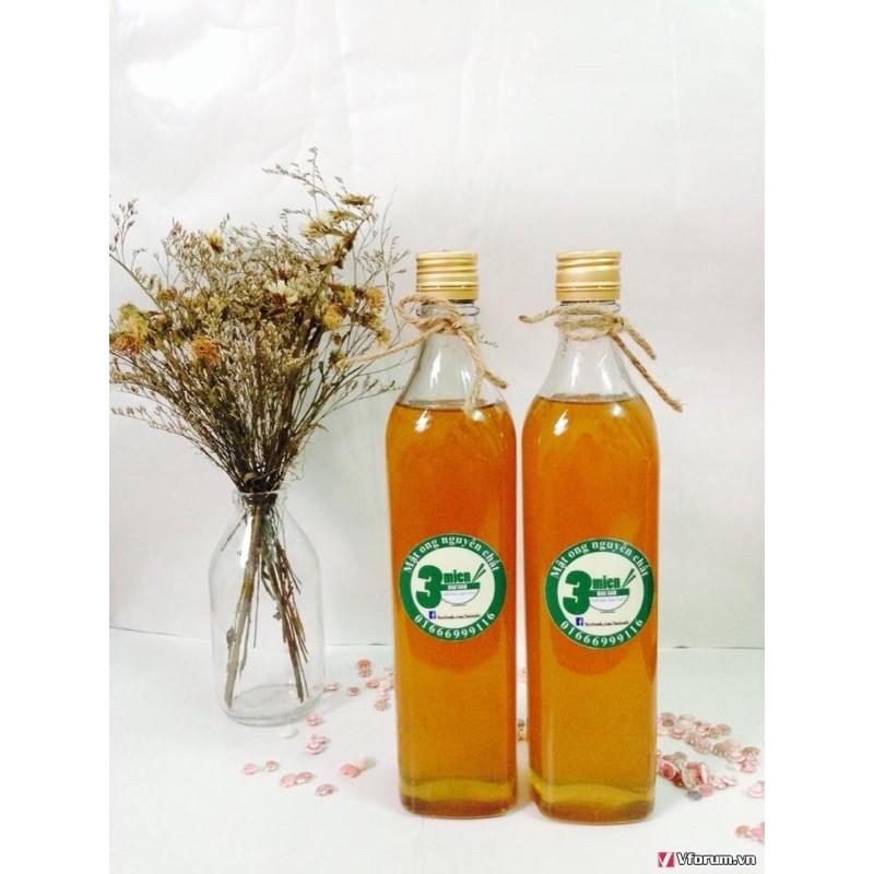 Chai thủy tinh Vuông 500ml nắp nhôm vận