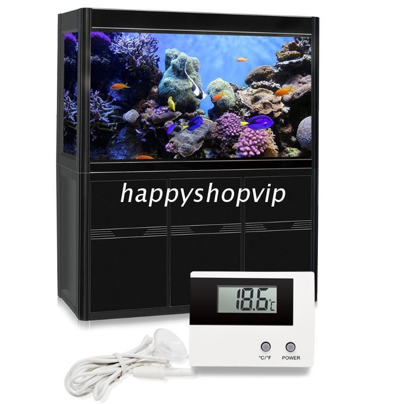 HSV Aquarium Thermometers 1 Pack Digital LCD Water thermograph for Fish Tank Aquarium Marine Reptile Habitat Temperature