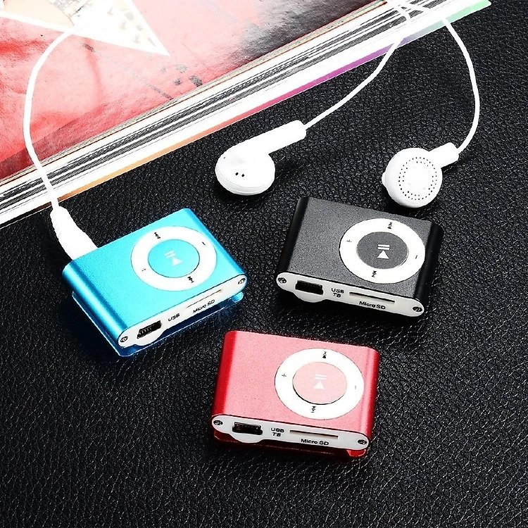 Máy Nghe Nhạc Mp3 Vỏ Nhôm Kèm Tai Nghe Và Cáp Sạc