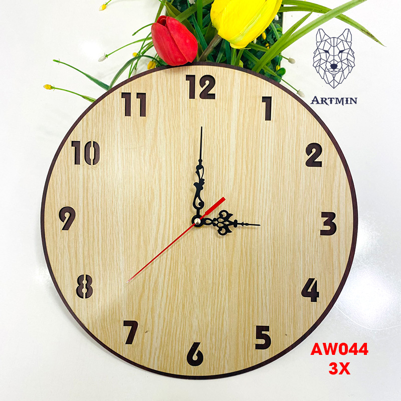 AW044 - Đồng Hồ Gỗ Decor Cực Xinh – Đồng Hồ Treo Tường Trang Trí Năm 2023