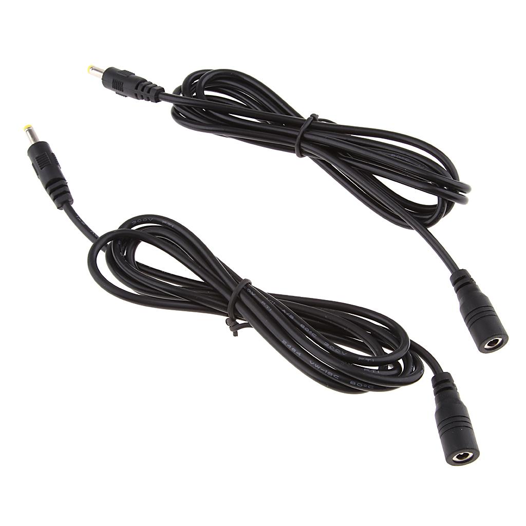 2x2x DC Power Adapter Cable 4.0x1.7mm Male Plug to Female Jack Converter 1.5M