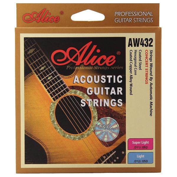 Combo dây đàn guitar acoustic Alice AW432+ Capo guitar