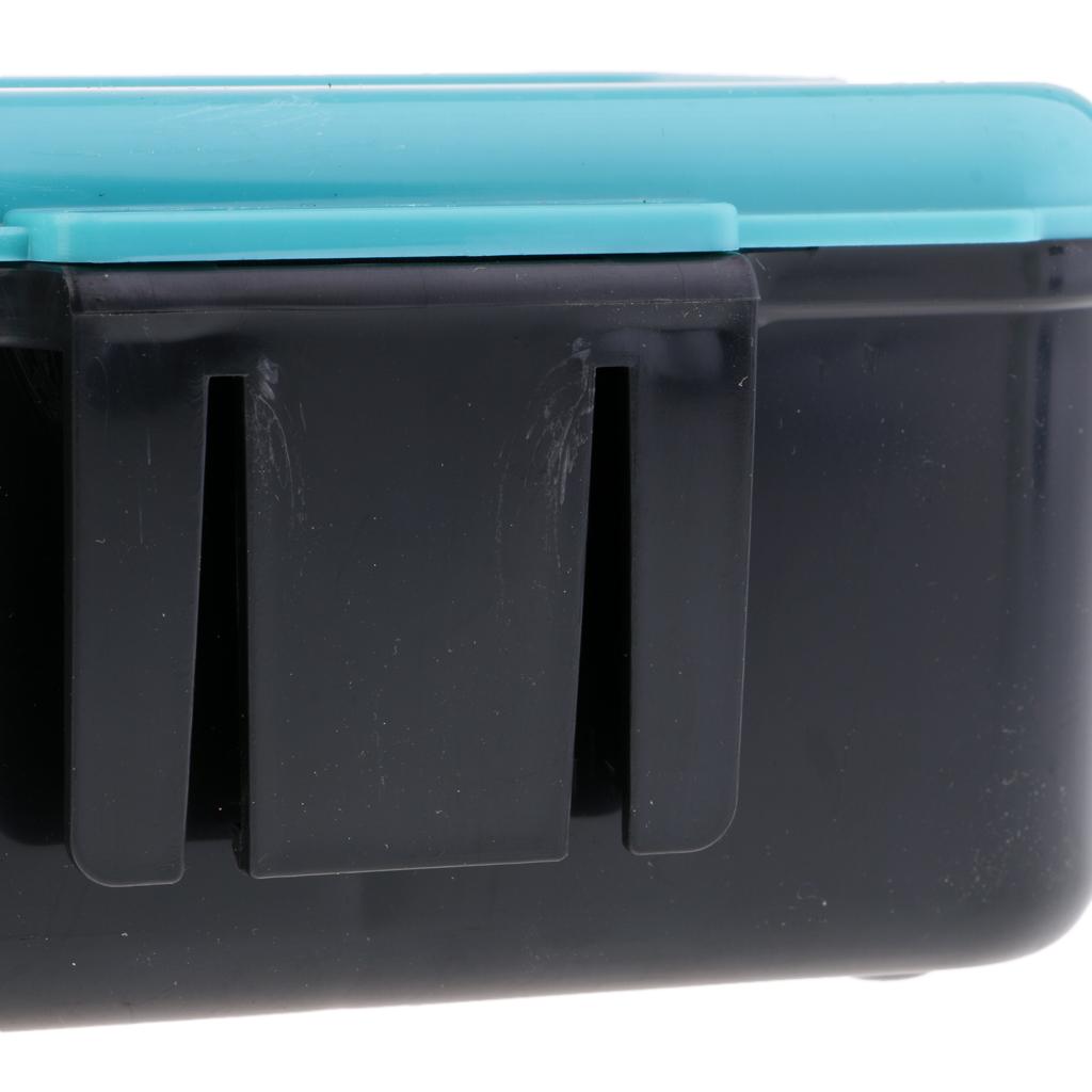 2xBreathable Fishing Tackle Box Earthworm Red Worm Lure Bait Waist Box Blue