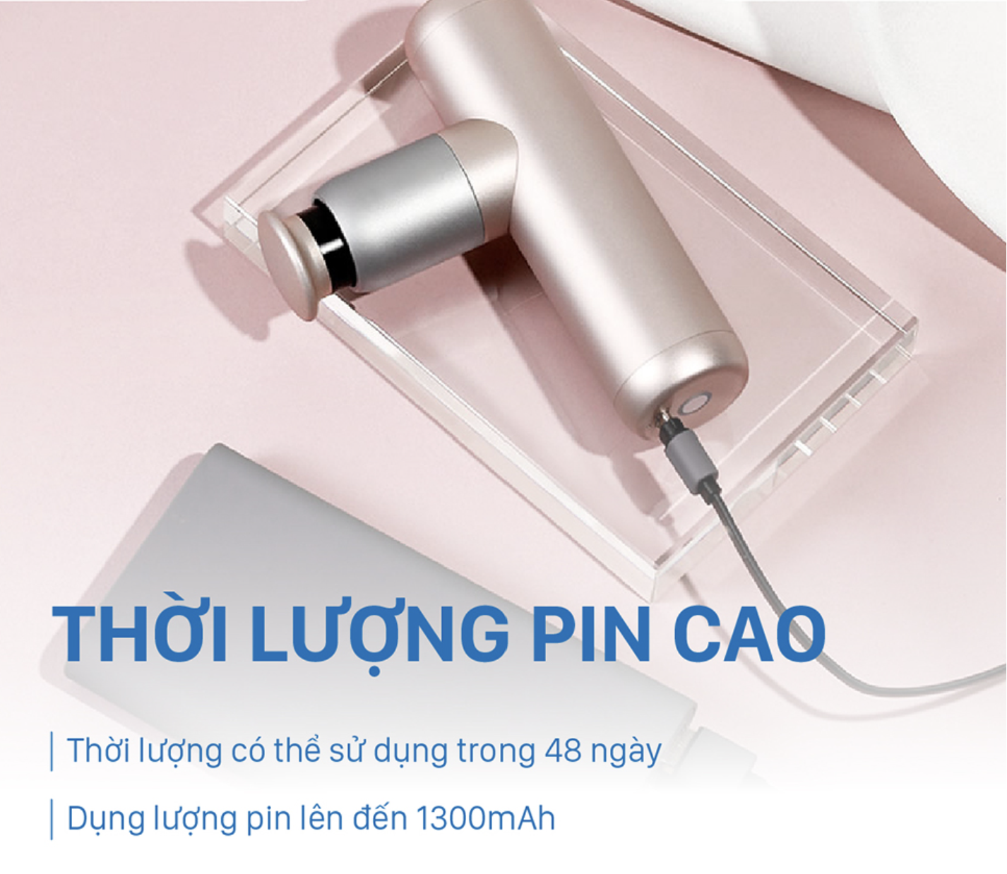 Máy Massage Cầm Tay XIAOMI YUNMAI Gun Extra Mini 4 Chế Độ Massage Trị Liệu Đau Nhức Giảm Căng Cơ - Hàng Chính Hãng